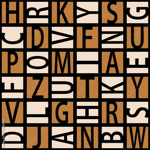Squared letters seamless pattern.