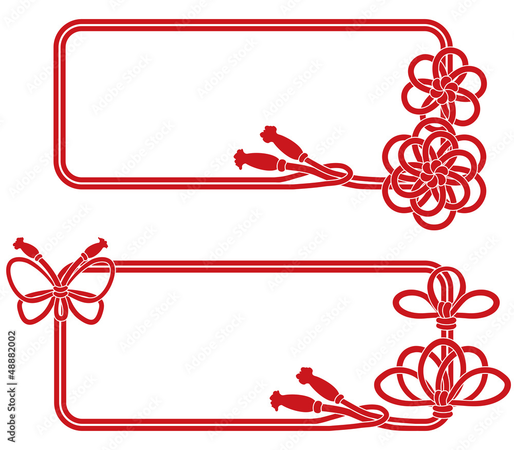 Obraz premium 和風 組紐フレーム（梅 / 蝶・松）