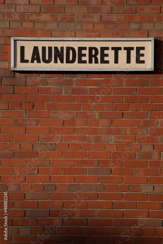 Wallpaper Mural Launderette sign. Torontodigital.ca