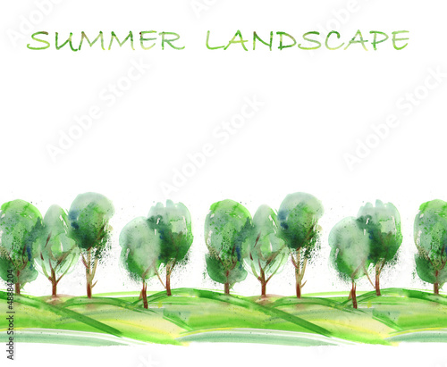 Watercolor Trees