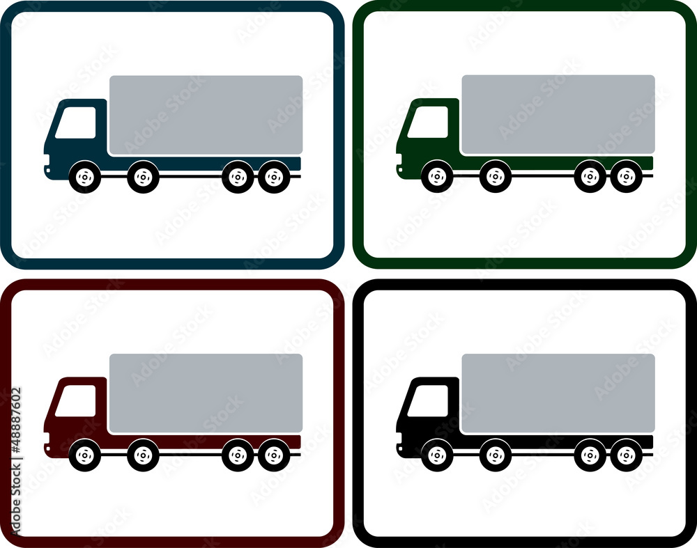set of delivery truck icon set of delivery truck icon