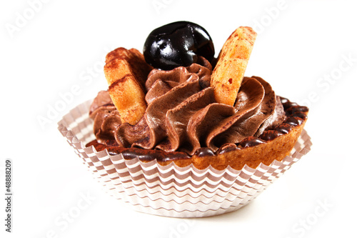 Konstfotografi pasticcino al cioccolato