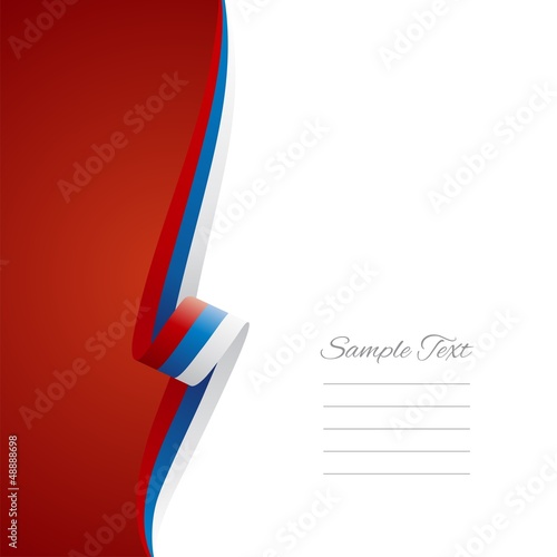 Russian left side brochure cover vector