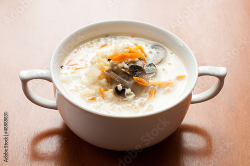 Mushroom soup with cream