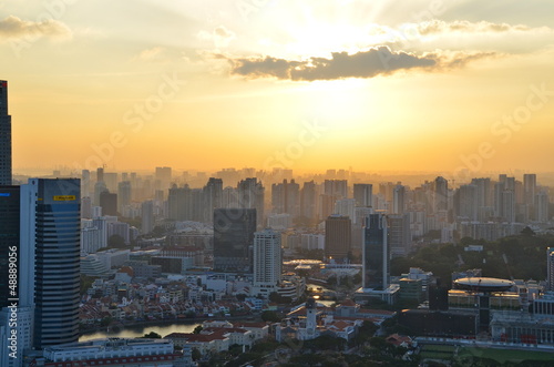 Singapore Skyline at sunset