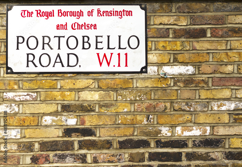 Portobello Road Sign in Notting Hill