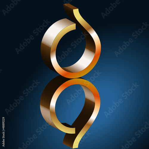 Logo goldener Haken