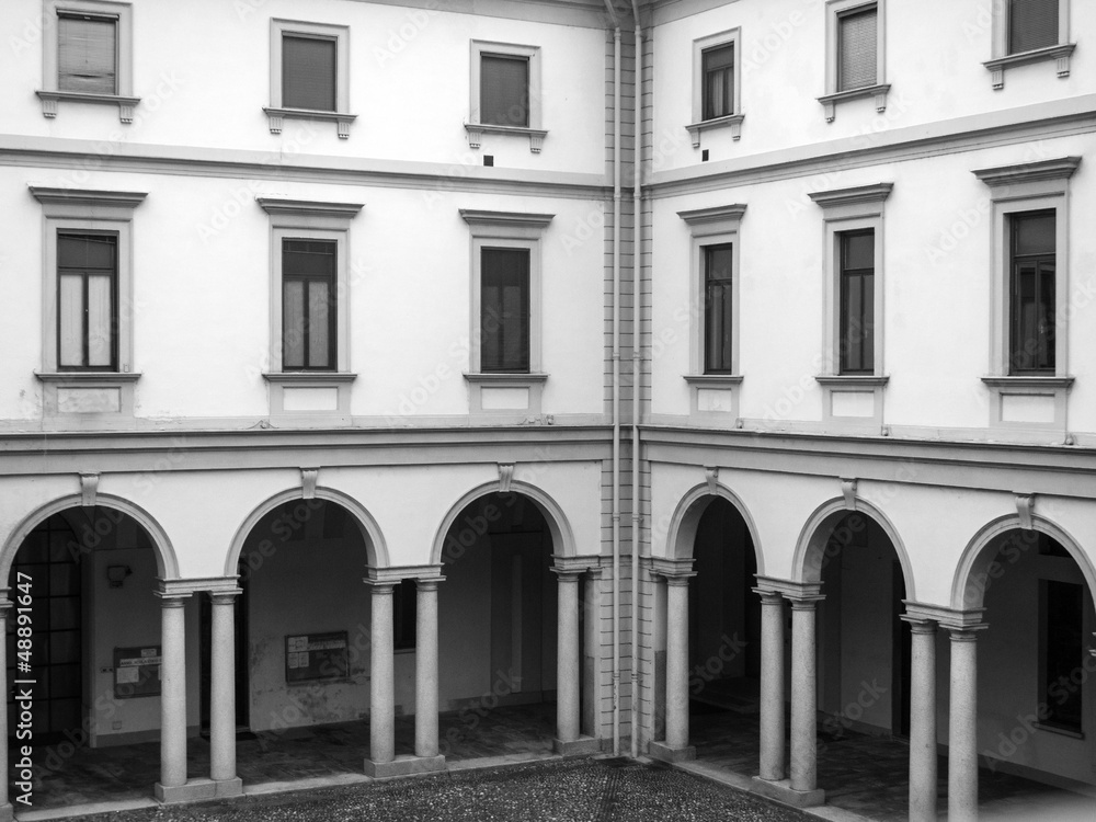 Obraz premium Old palace facade B&W image