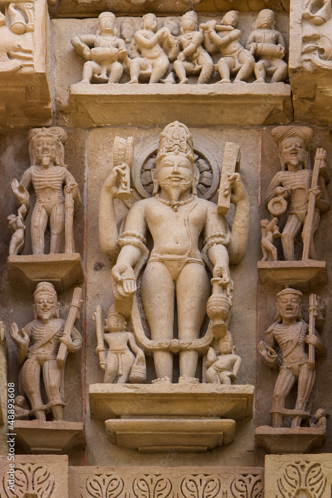 Khajuraho Temple carvings.