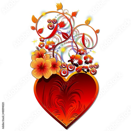 Be my Valentine Fire Heart Love-Cuore di Fuoco e Amore-Vector