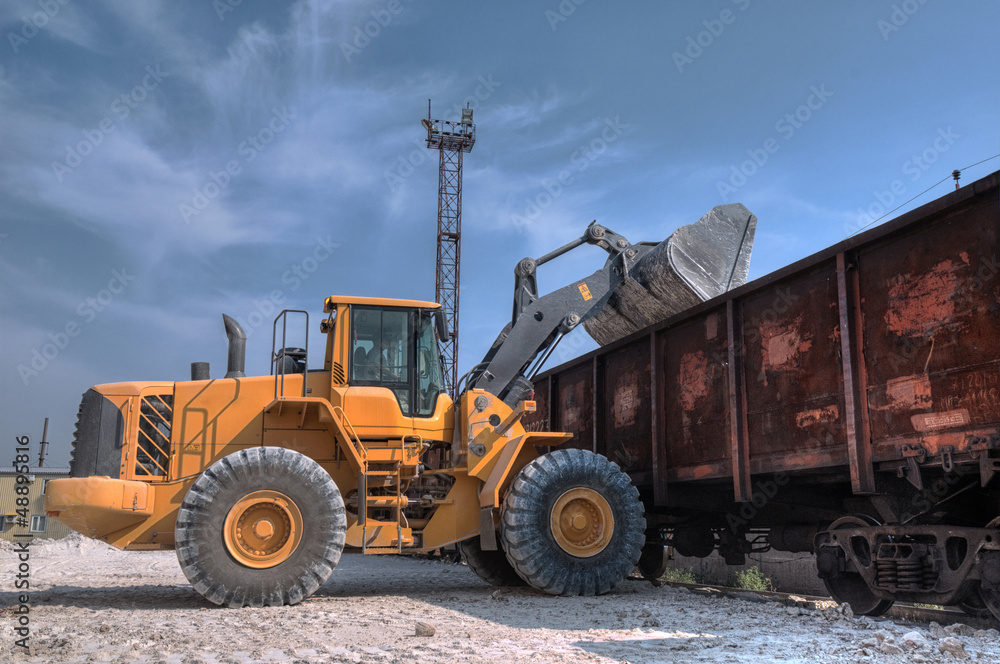 Excavator loader with backhoe works Excavator loader with backhoe works