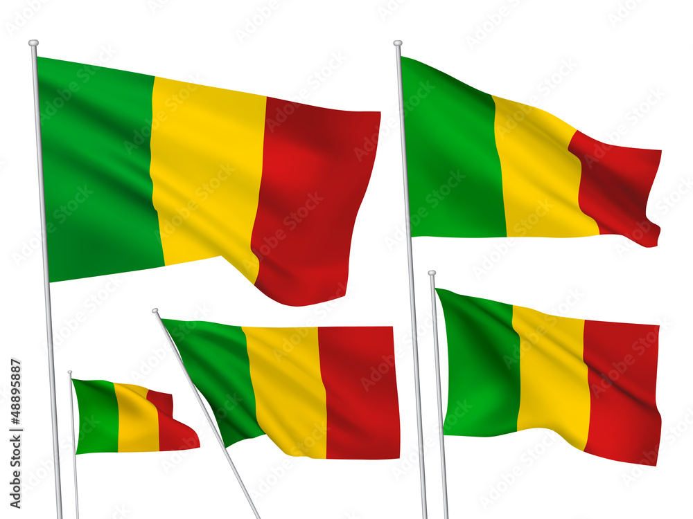 Obraz premium Mali vector flags