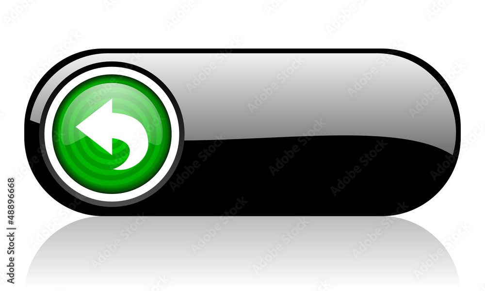 back black and green web icon on white background