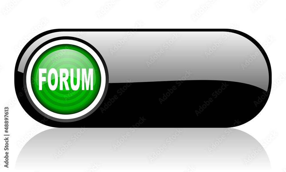 forum black and green web icon on white background forum black and green web icon on white background
