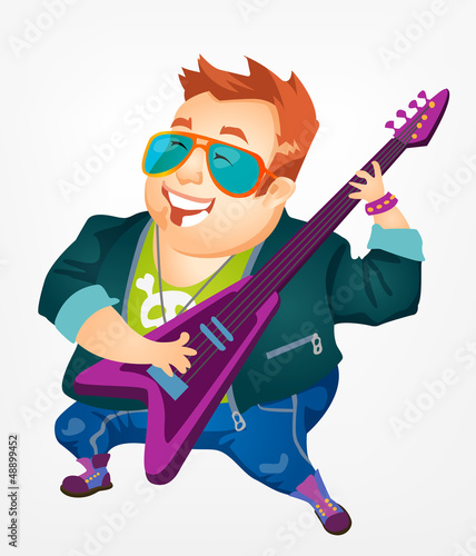Cheerful Chubby Man