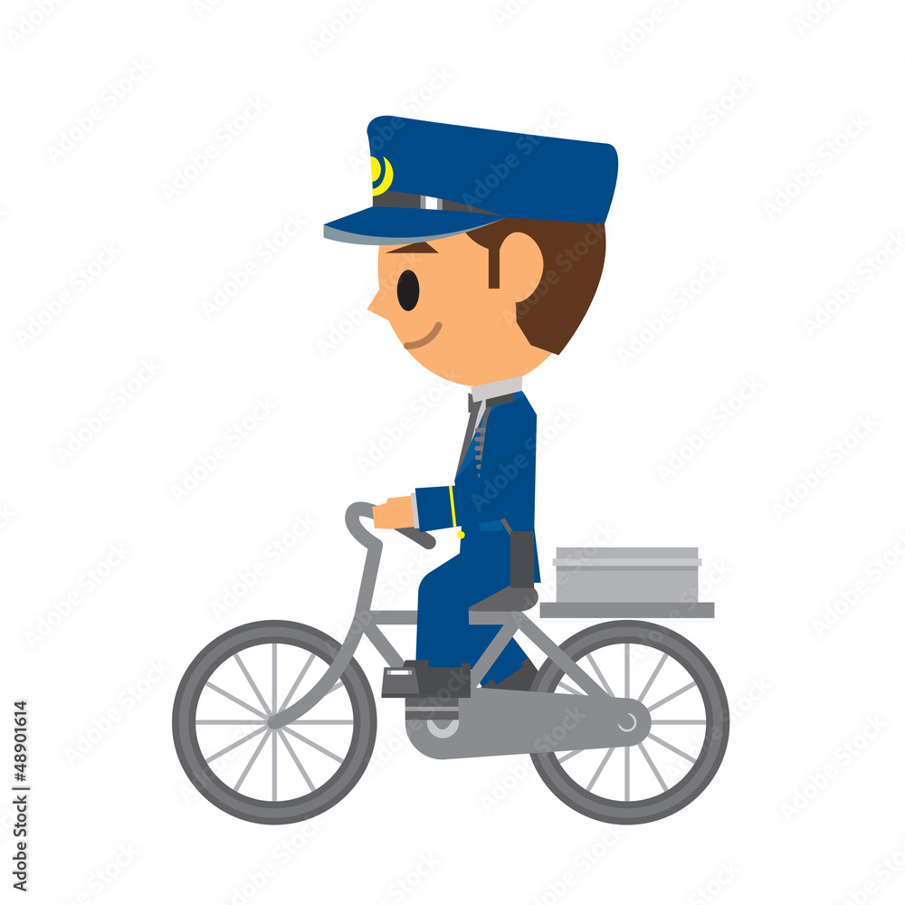 警察官　自転車　パトロール