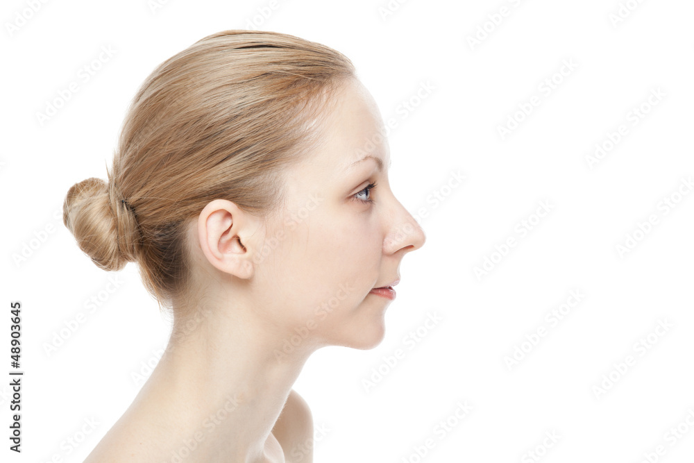 Beautiful caucasian womanon white background Beautiful caucasian womanon white background