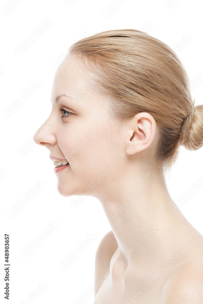 Beautiful caucasian womanon white background Beautiful caucasian womanon white background