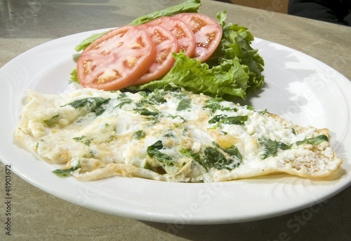 Florentine spinach egg white omelet