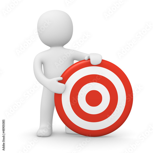 3d man with target