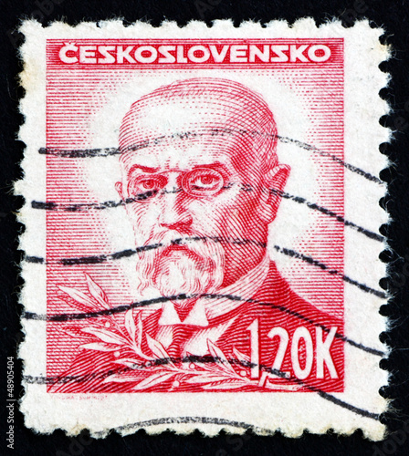 Postage stamp Czechoslovakia 1945 Tomas Garrigue Masaryk
