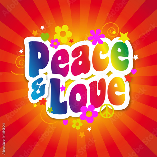 Peace and love (fond orange)