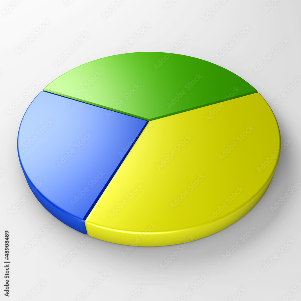 Obraz premium isolated pie chart to place concepts with clipping path