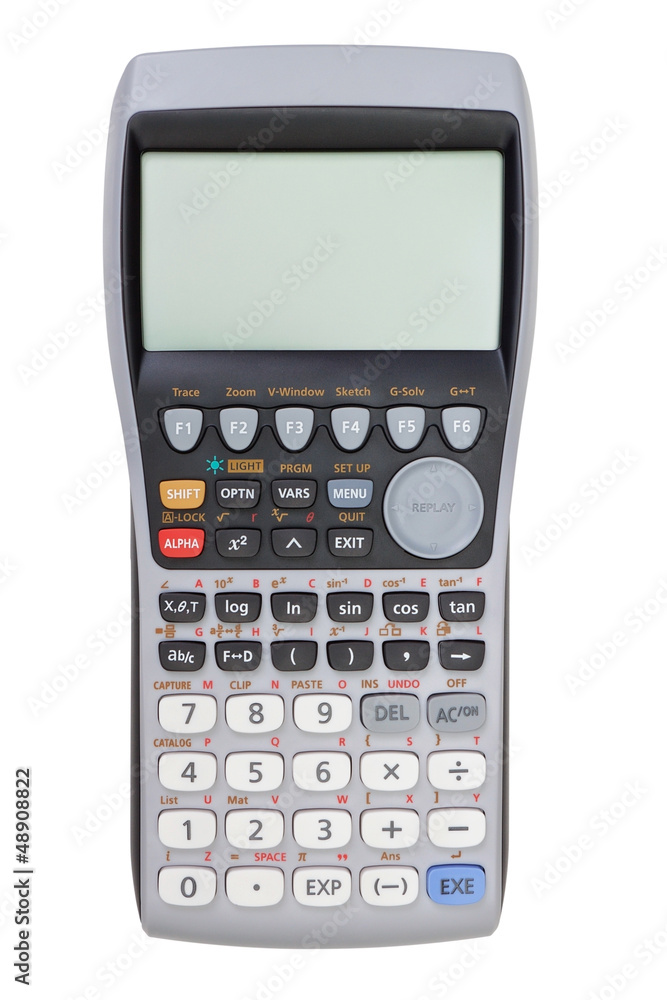 Modern geometric calculator on a white background. Modern geometric calculator on a white background.