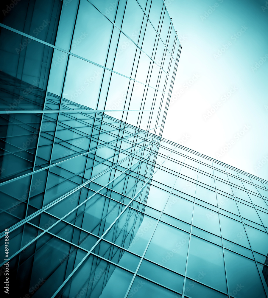 Obraz premium black texture of glass skyscraper perspective view