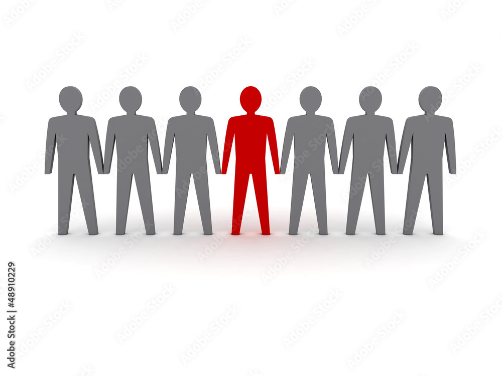 Team leader. Company boss. Teamwork. Concept 3D illustration Team leader. Company boss. Teamwork. Concept 3D illustration