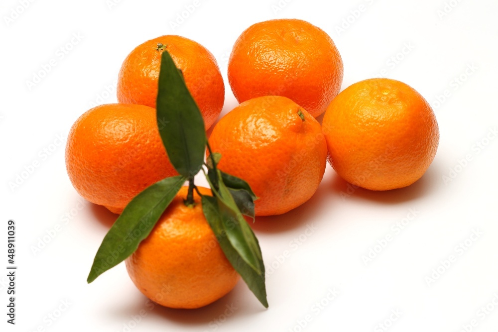 Clementines on white background Clementines on white background