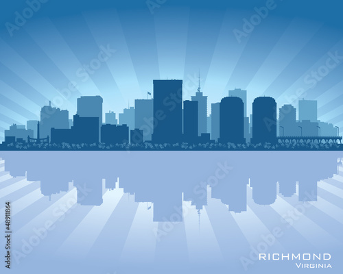 Richmond  Virginia skyline city silhouette