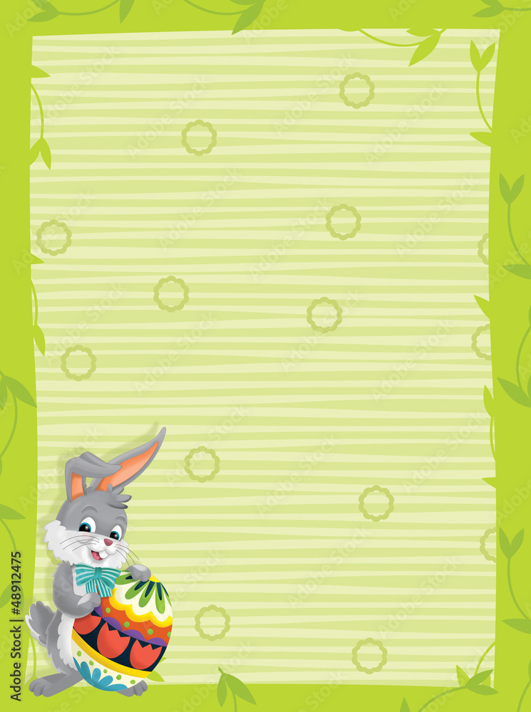 Obraz premium The happy easter bunny - illustration for the children