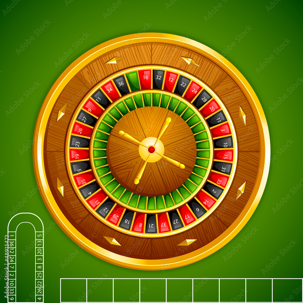 vector illustration of roulette on casino table vector illustration of roulette on casino table