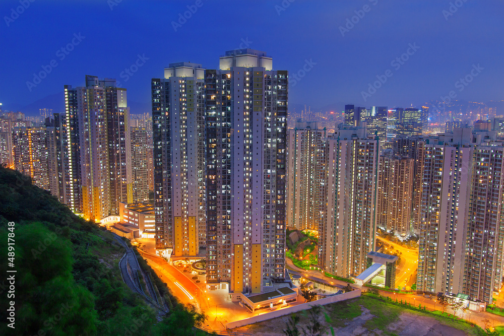 Fototapeta premium hongkong city sunset
