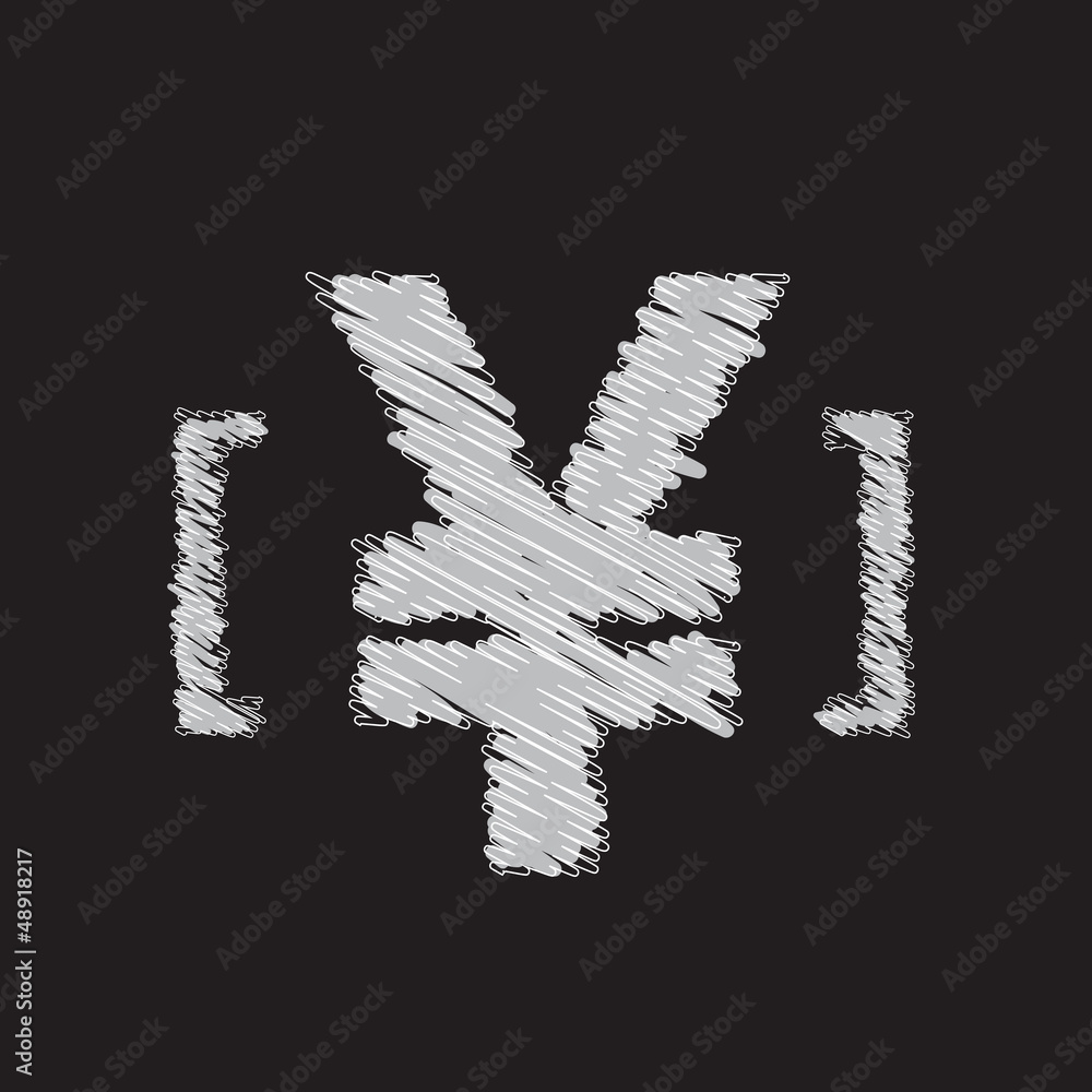 yen icon sketch design yen icon sketch design