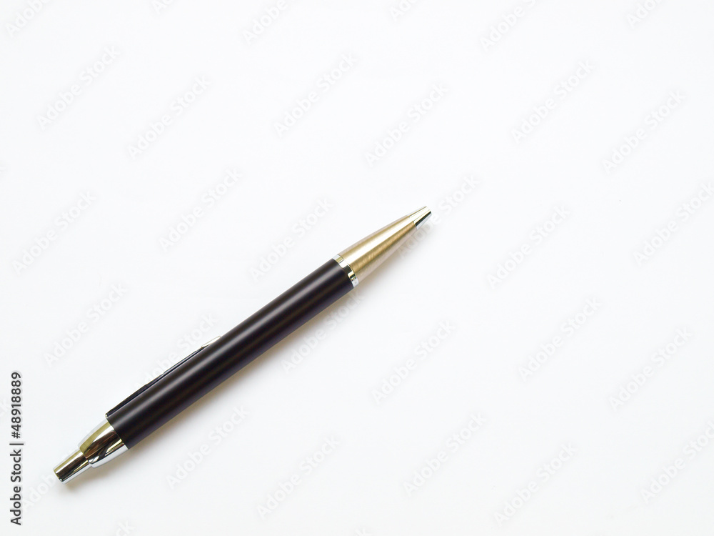 Black ball pen isolated on white background Black ball pen isolated on white background