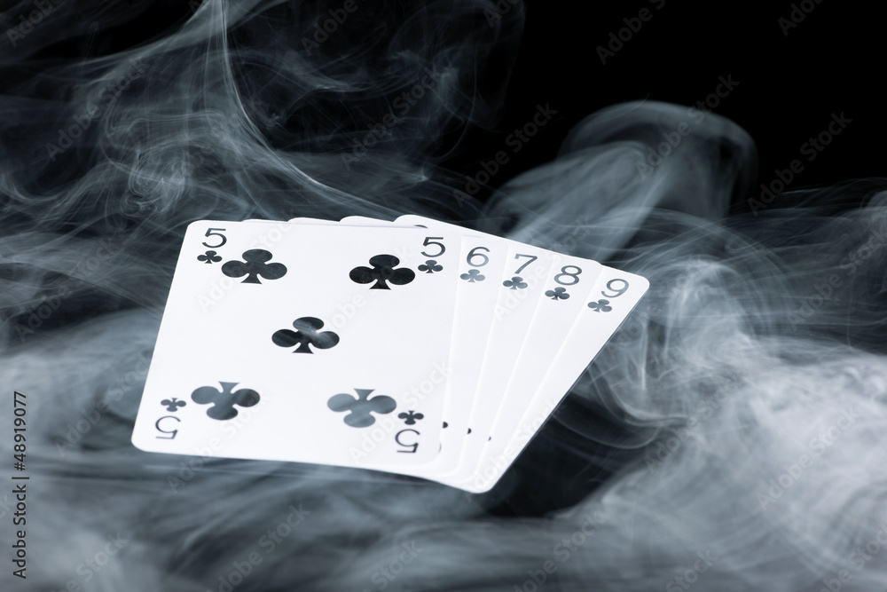 Obraz premium straight flush - on black