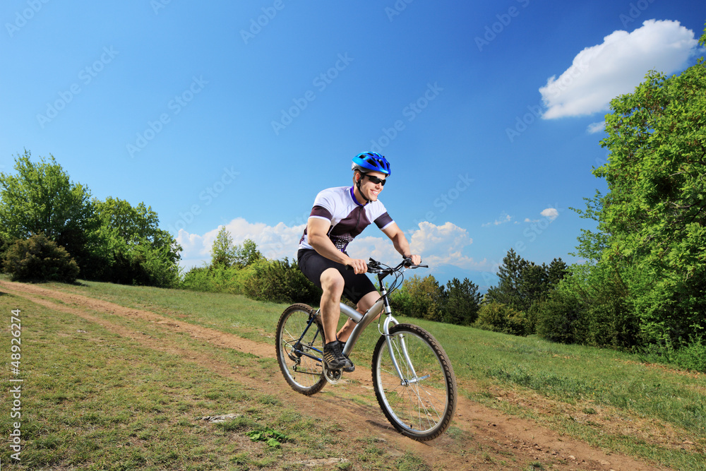 Person riding a bicycle