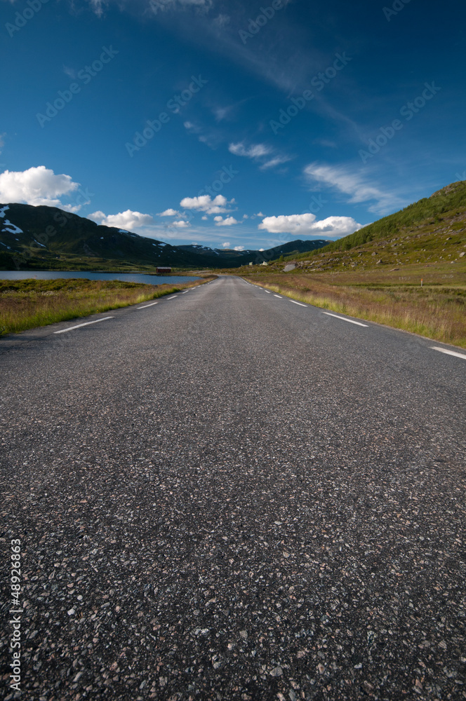 Naklejka premium Summer road to Nordkapp/Northcape, Norway