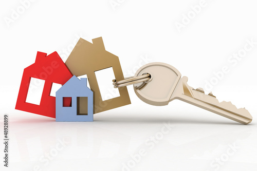 3d model house symbol set and key photo