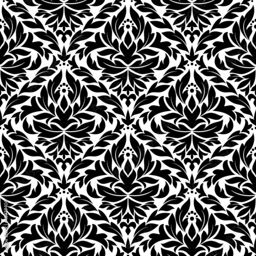 Damask vintage seamless pattern background
