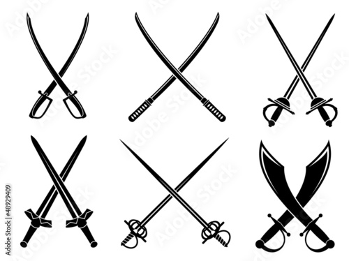 Swords, sabres and longswords set