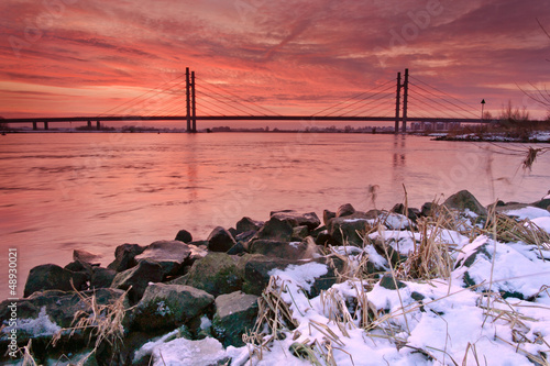 Sunrise at Molenbridge, Kampen, Netherlands photo