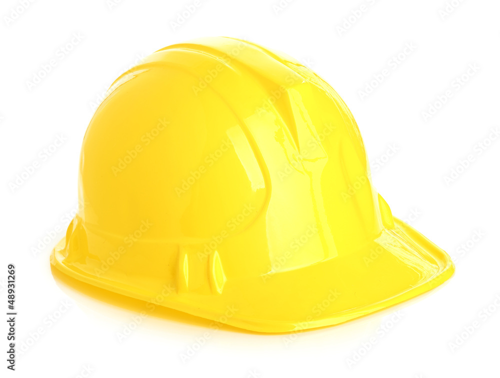 Isolated yellow helmet Isolated yellow helmet