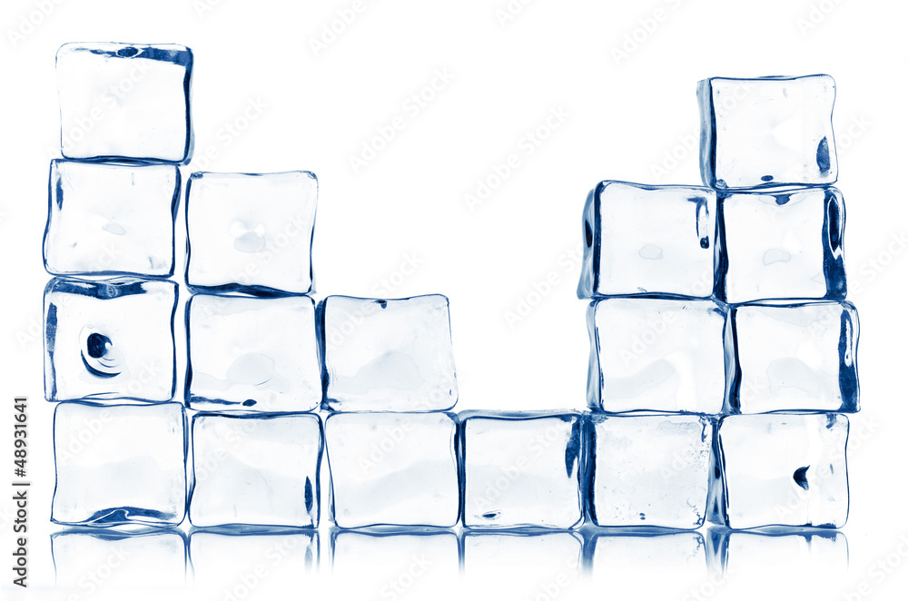 ice cubes isolated on white ice cubes isolated on white