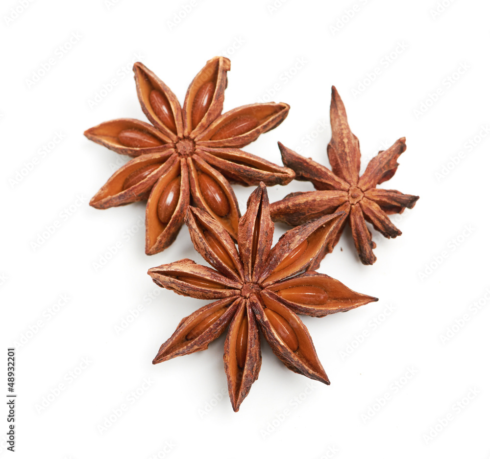 star anise isolated on a white background star anise isolated on a white background