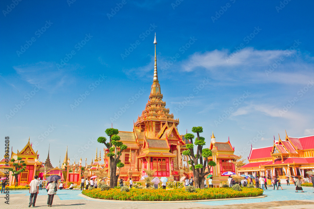 Obraz premium Tajski królewski pogrzeb w bangkoku w tajlandii