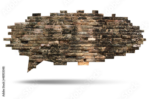 brick wall texture of speech bubble background