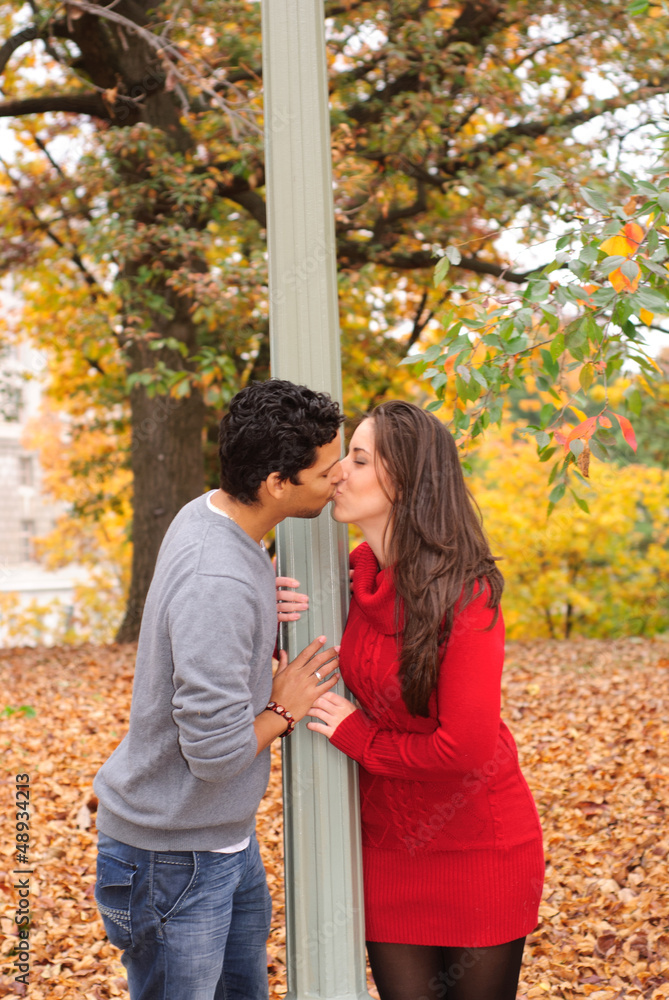 Fototapeta premium Young couple in park
